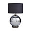 The Lighting Edit Carina Ball Black nickel effect Round Table lamp