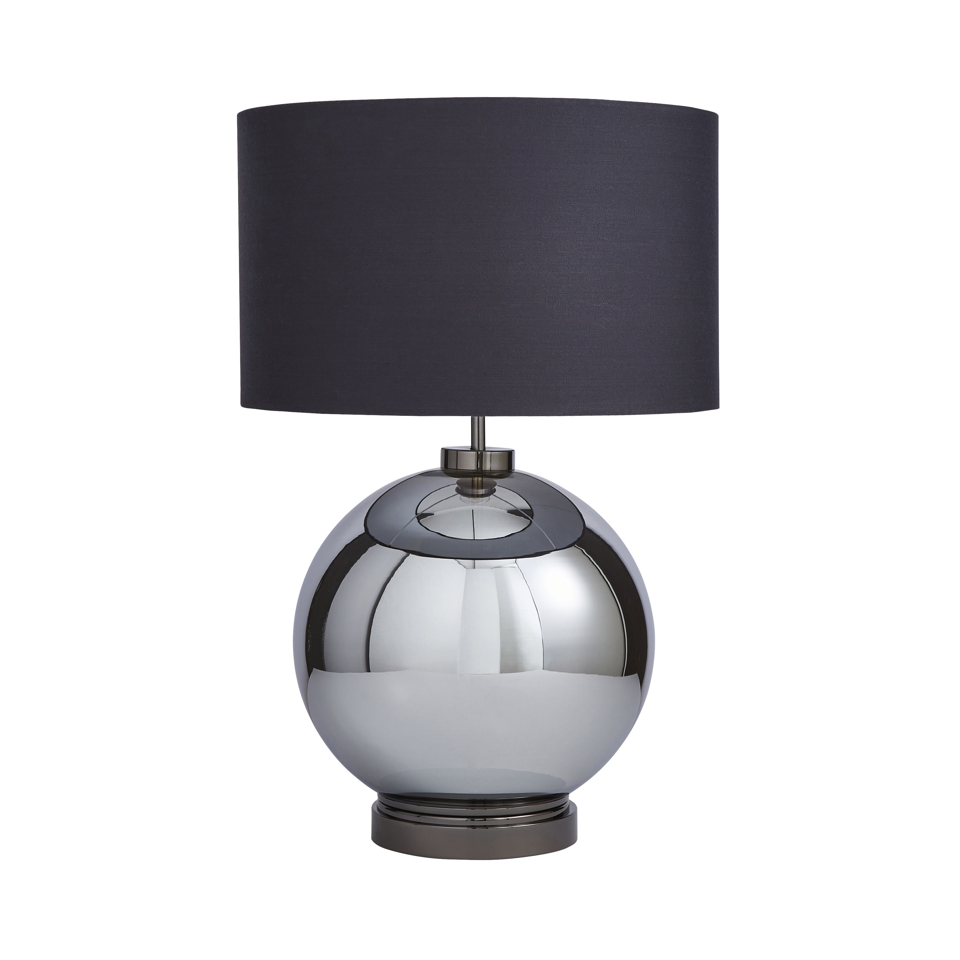 The Lighting Edit Carina Ball Black nickel effect Round Table lamp