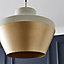 The Lighting Edit Dina pendant Matt Ivory Brass effect LED Pendant ceiling light, (Dia)320mm