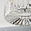 The Lighting Edit Hersh Crystal rod Chrome effect 3 Lamp LED Pendant ceiling light, (Dia)405mm