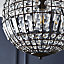 The Lighting Edit Kien Crystal Matt bronze effect LED Pendant ceiling light, (Dia)335mm