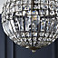 The Lighting Edit Kien Crystal Matt pewter effect LED Pendant ceiling light, (Dia)335mm