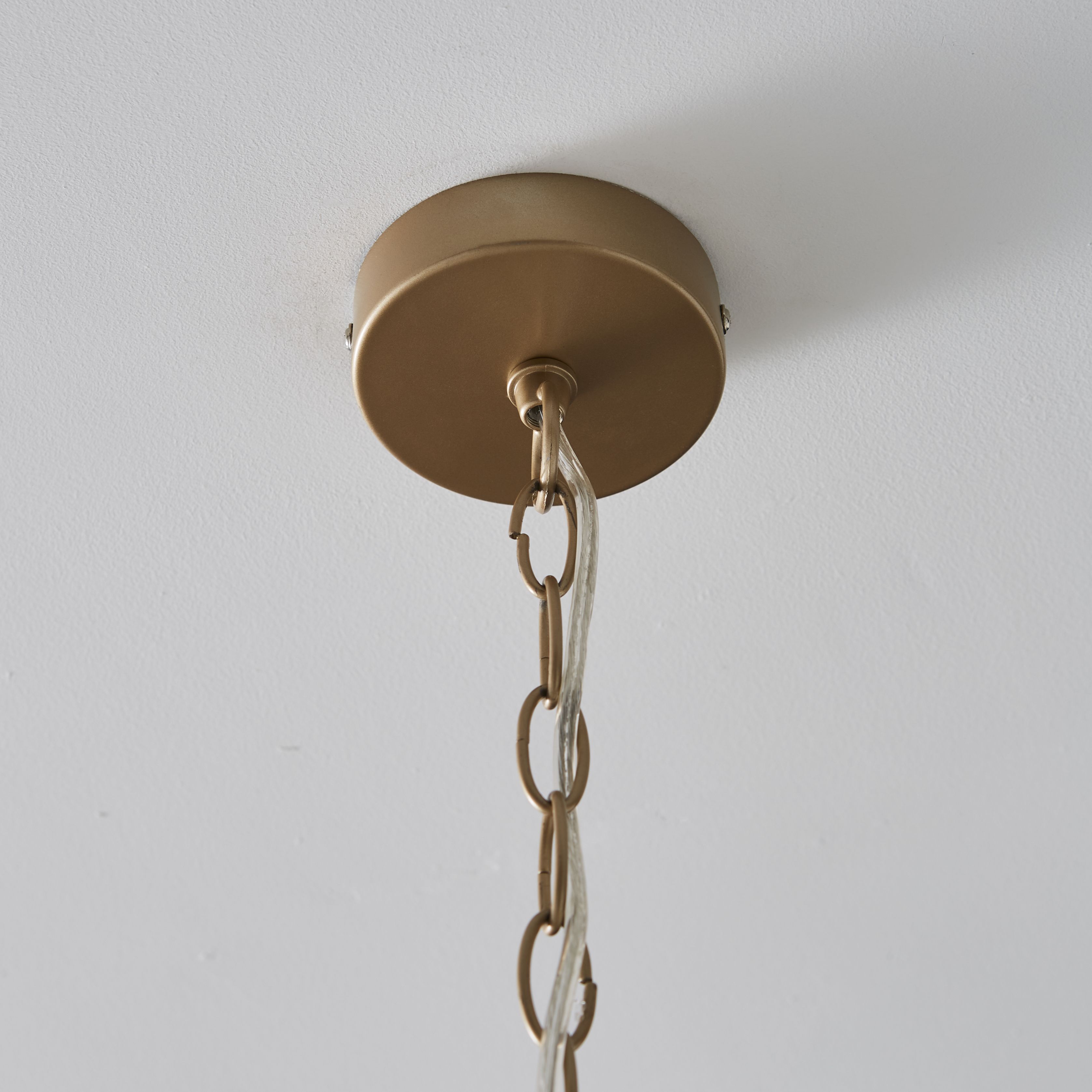 The Lighting Edit Kuip Panel Gloss Champagne Bronze effect 5 Lamp LED Pendant ceiling light, (Dia)400mm