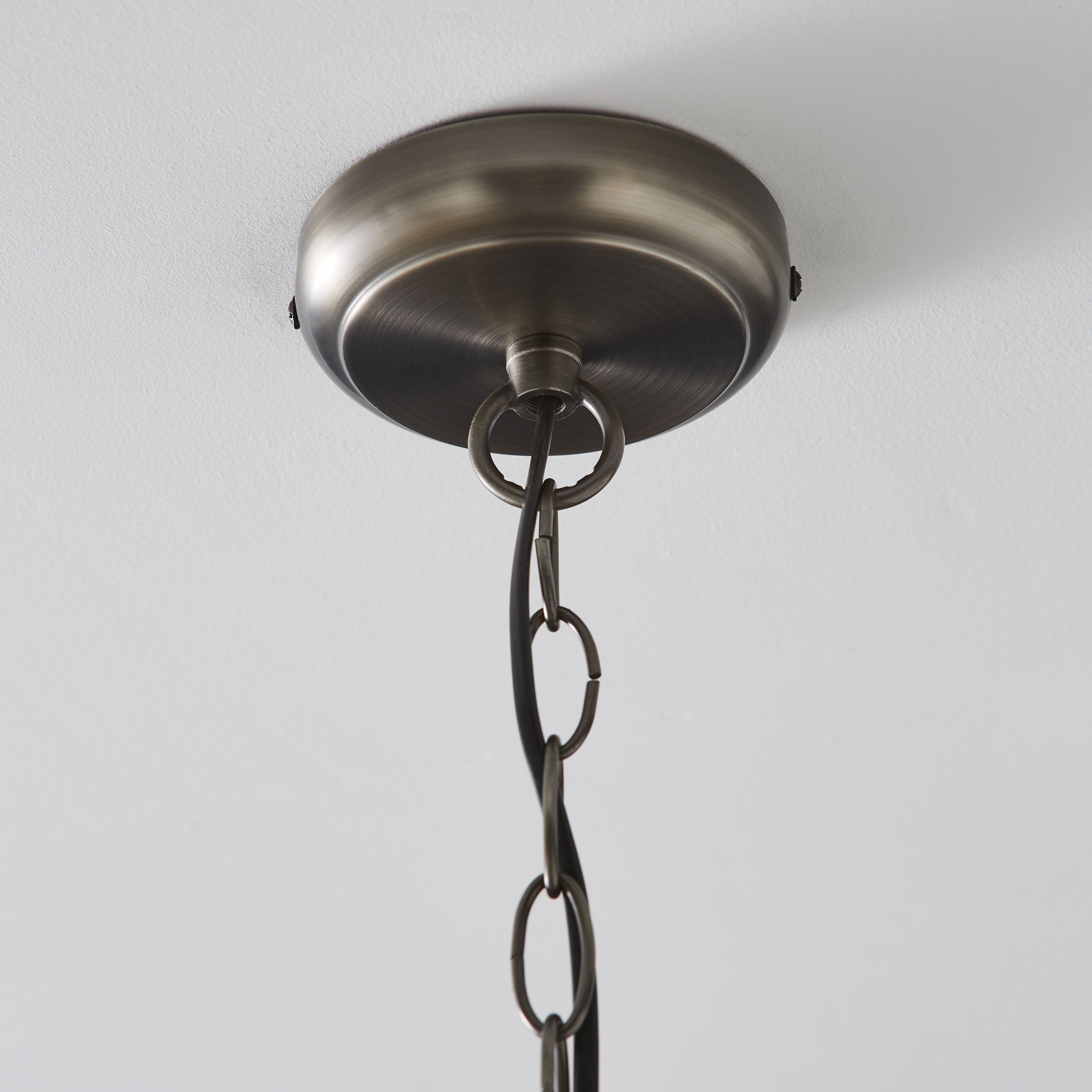 The Lighting Edit Mia Matt Pewter effect 6 Lamp LED Pendant ceiling light, (Dia)540mm