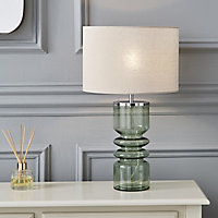 The Lighting Edit Mimi Ribbed Green Table lamp
