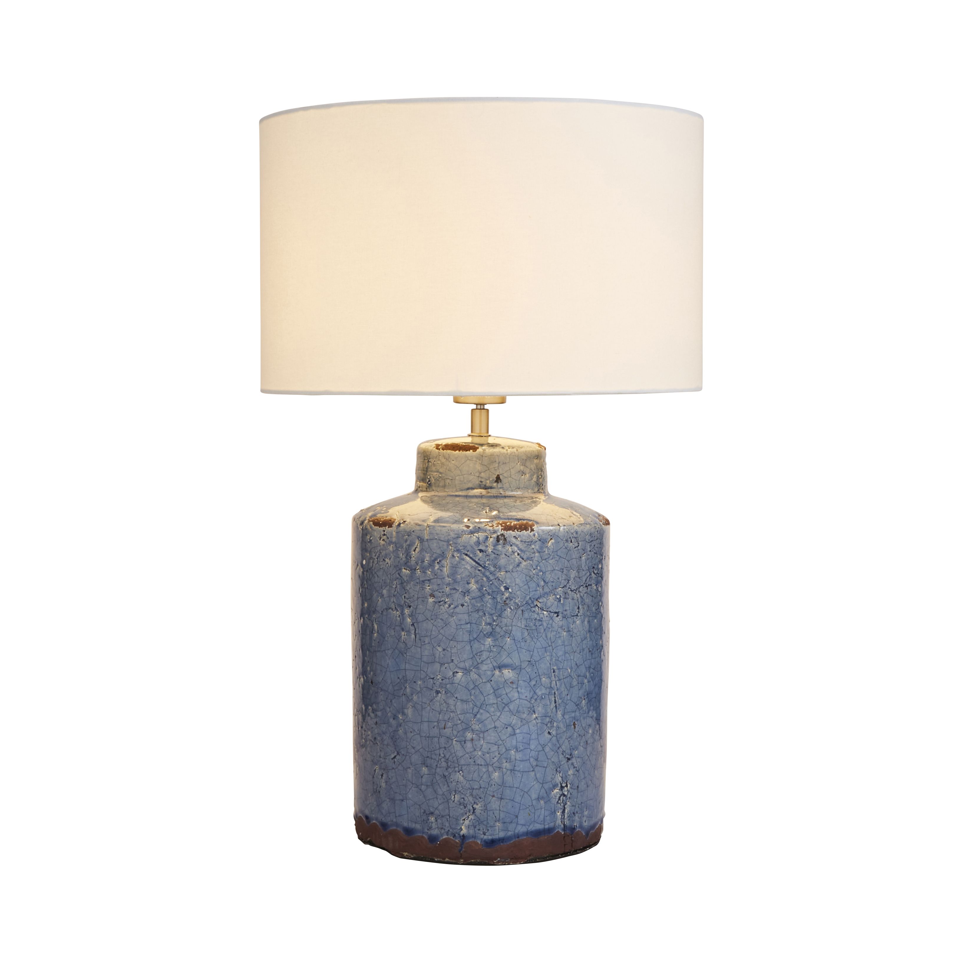 The Lighting Edit Musa Blue Cylinder Table lamp