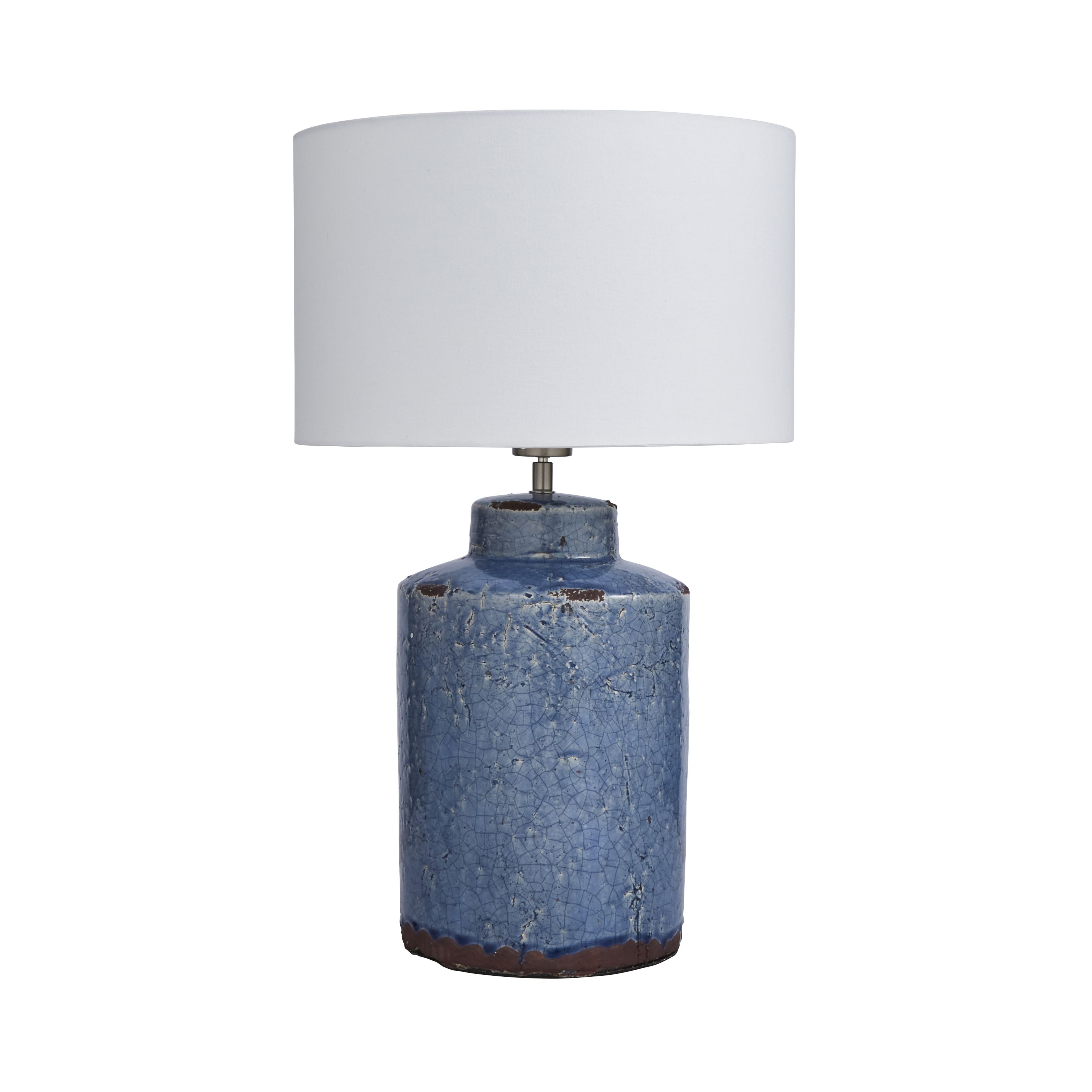 The Lighting Edit Musa Blue Cylinder Table lamp