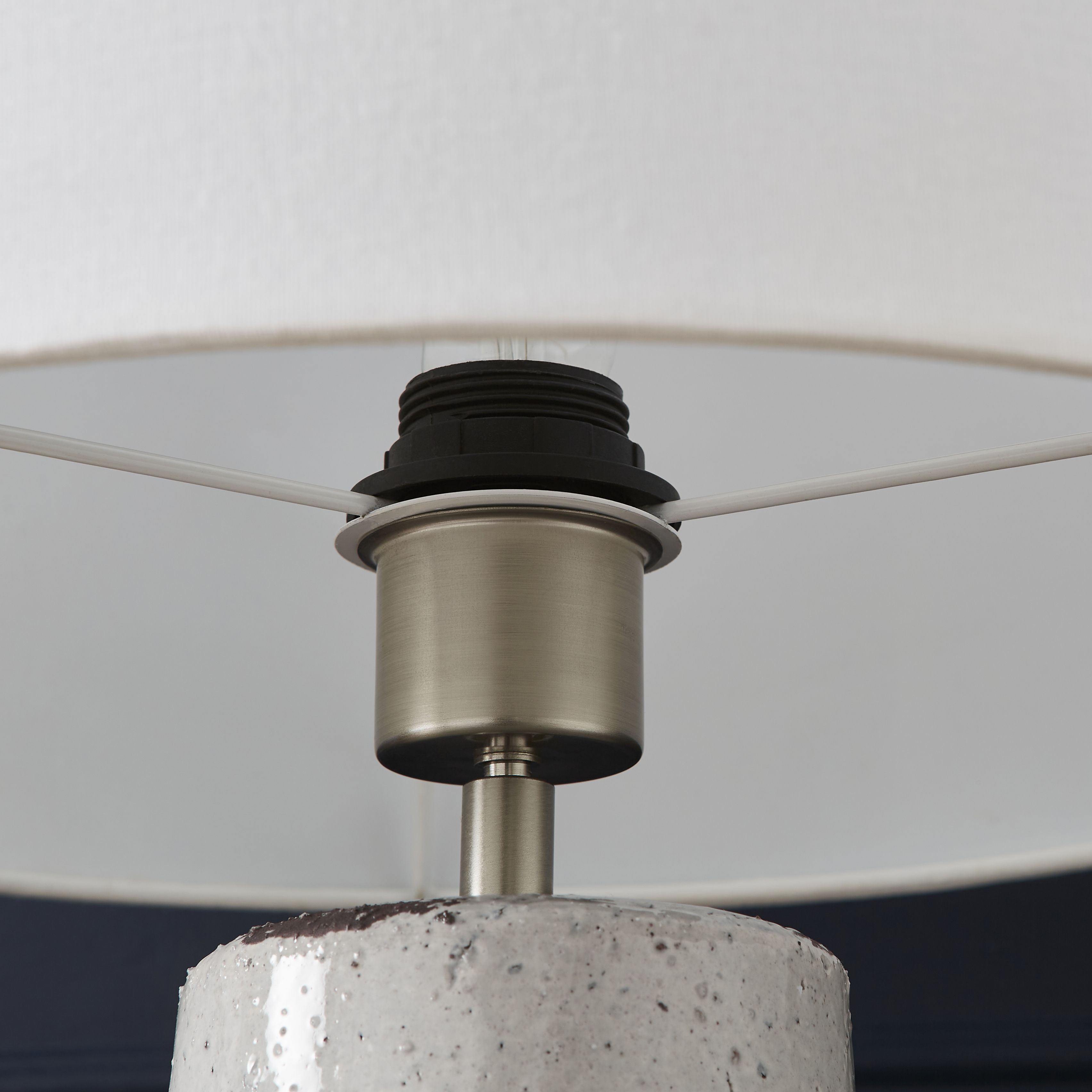 The Lighting Edit Musa Grey Cylinder Table lamp