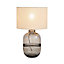 The Lighting Edit Piazza Brown Cylinder Table lamp