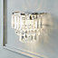The Lighting Edit Schorr Crystal chrome effect Wired LED Wall light
