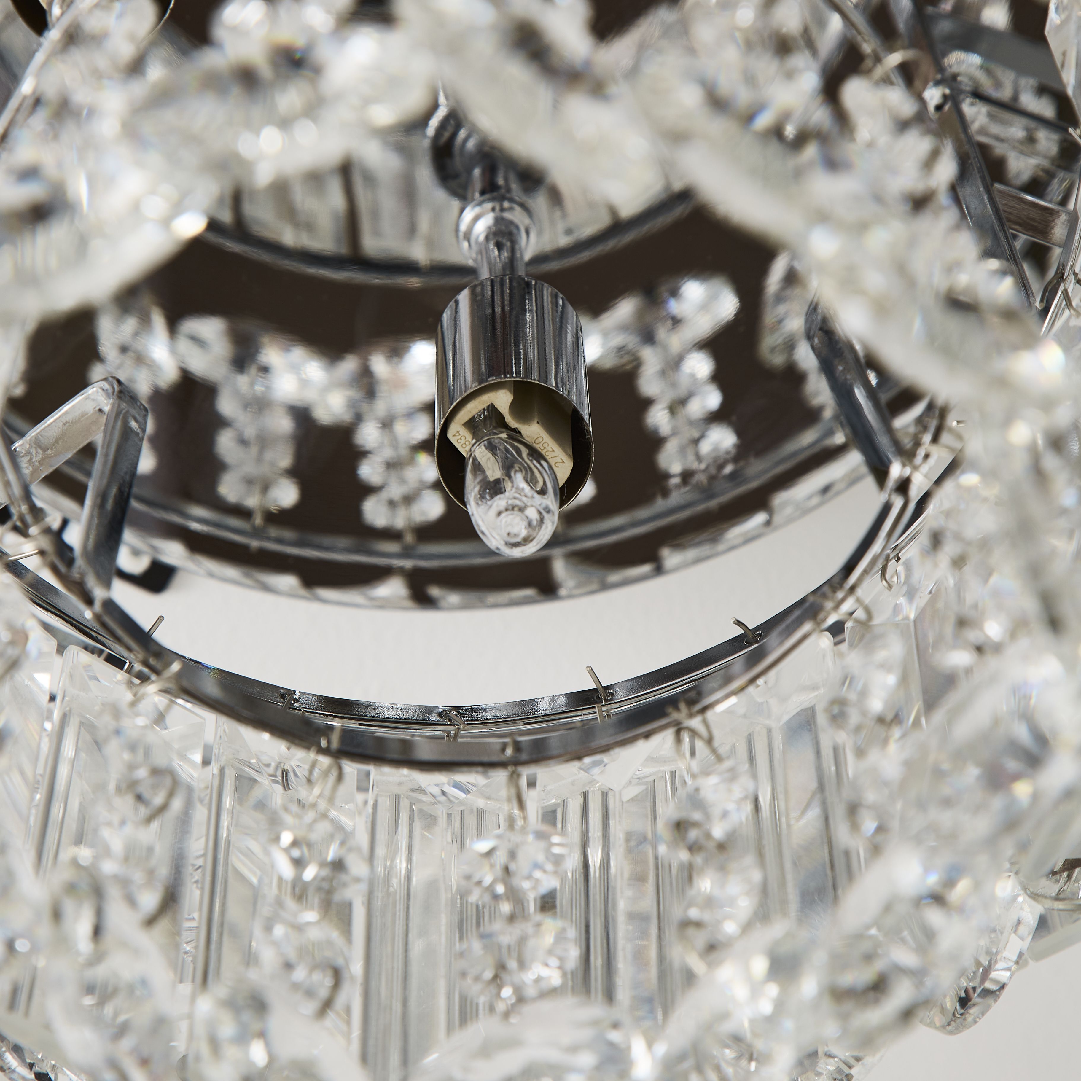 The Lighting Edit Schorr Crystal Glass & metal chrome effect 3 Lamp LED Ceiling light