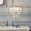 The Lighting Edit Schorr Crystal Polished chrome effect Round Table lamp