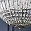 The Lighting Edit Tolli Crystal Matt pewter effect LED Pendant ceiling light, (Dia)440mm