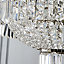 The Lighting Edit Tolo Gloss polished nickel effect 5 Lamp LED Pendant ceiling light, (Dia)500mm