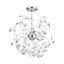 The Lighting Edit Tula Crystal spiral Glass & metal Chrome effect 4 Lamp LED Ceiling light