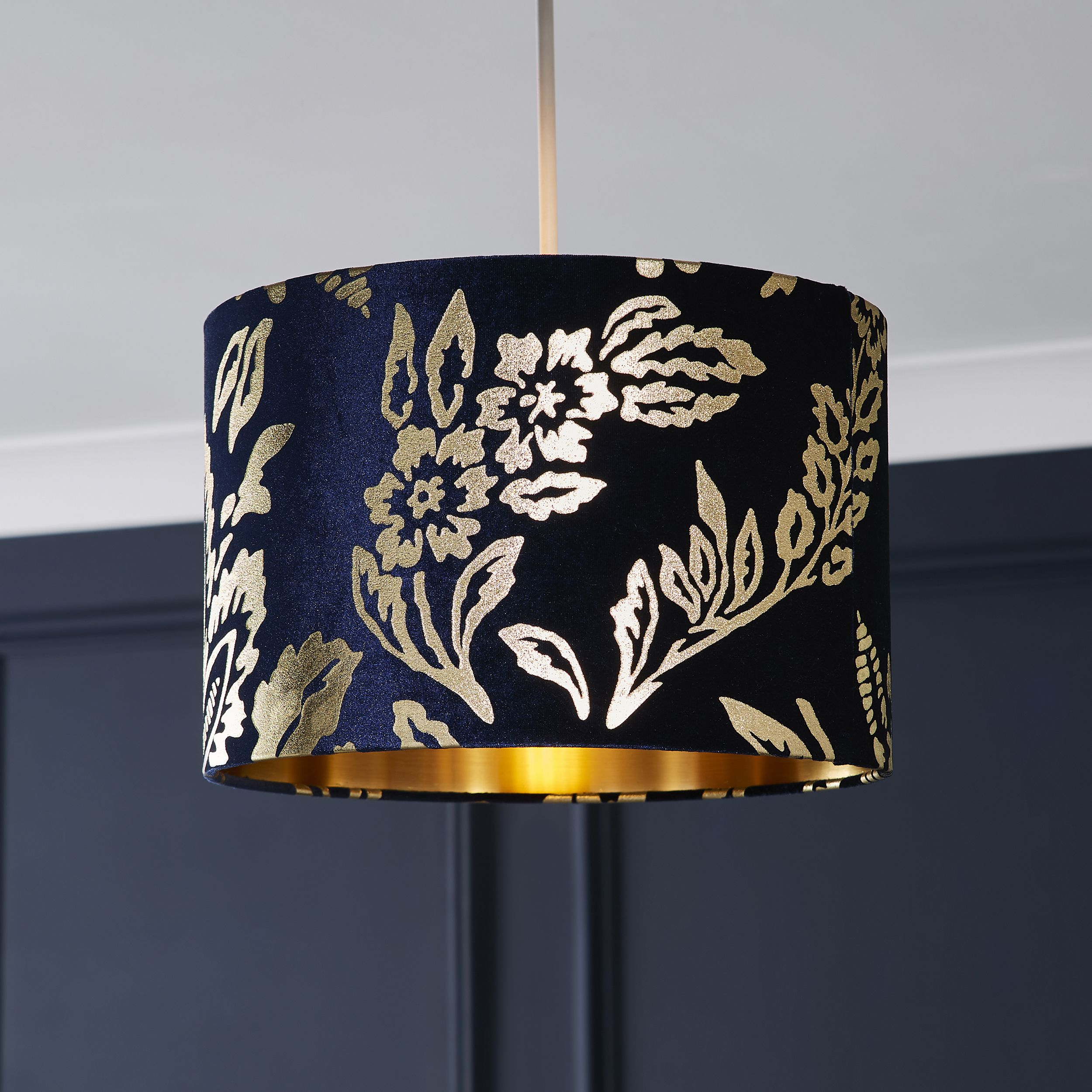 Navy blue lamp shades deals for table lamps