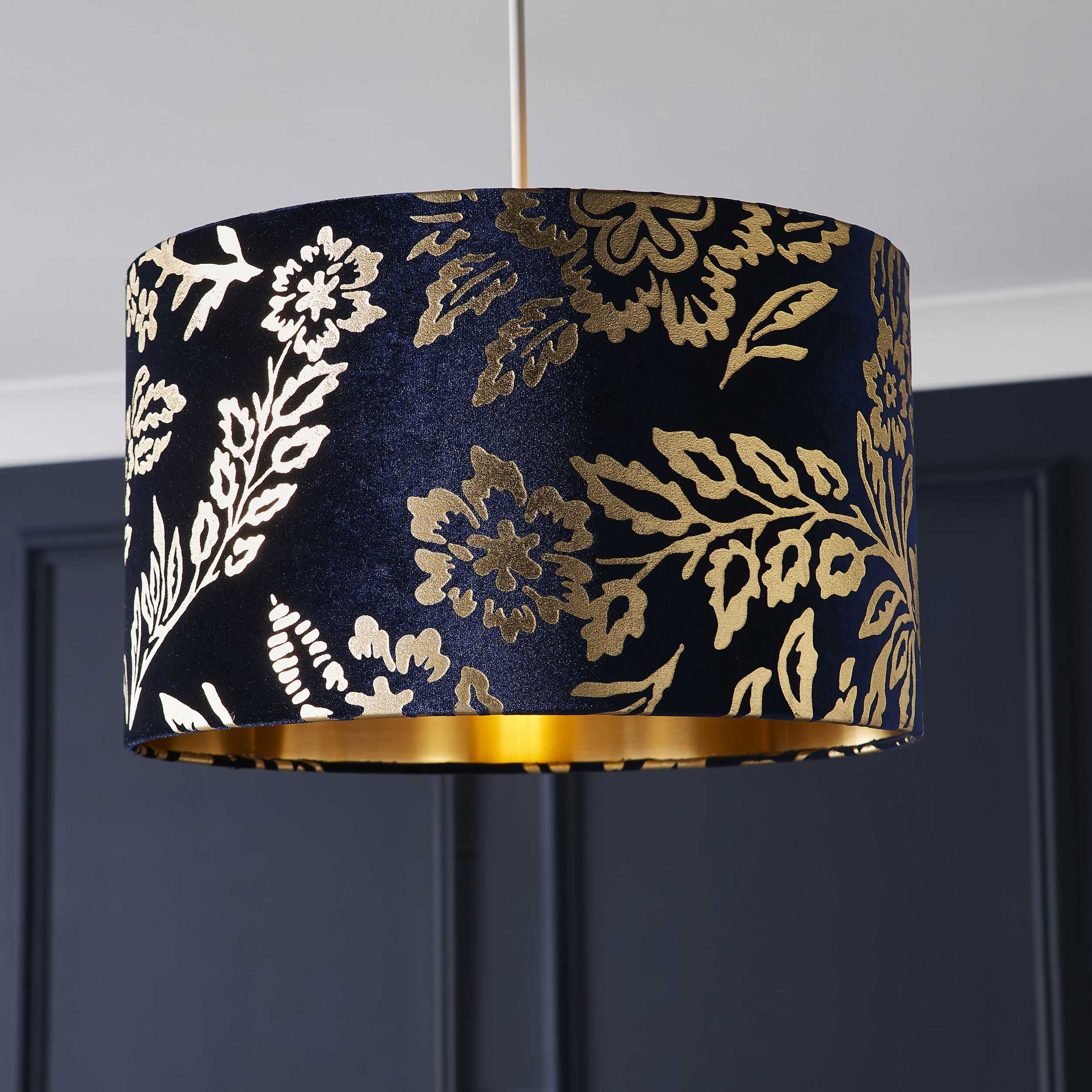 Navy blue deals shades for lamps