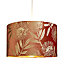 The Lighting Edit Varuna Orange Velvet effect Floral Light shade (D)40cm