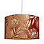 The Lighting Edit Varuna Orange Velvet effect Floral Light shade (D)40cm