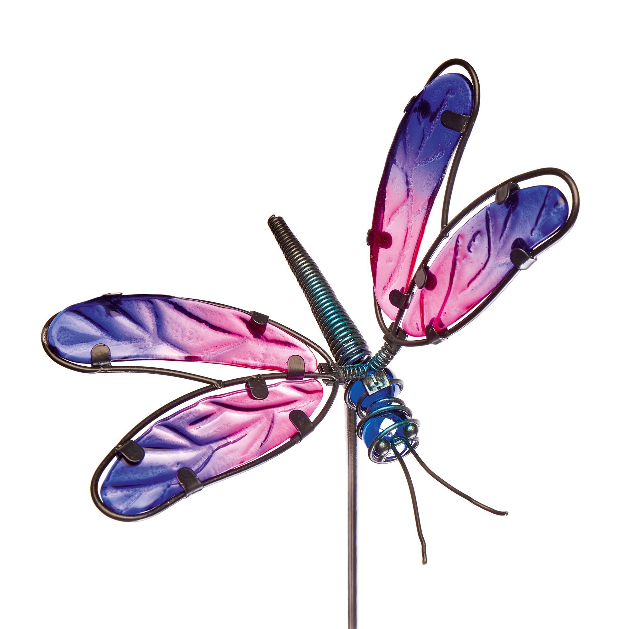 The Outdoor Living Company Multi Dragonfly Metal Garden stake (L)0.64m (W)16mm