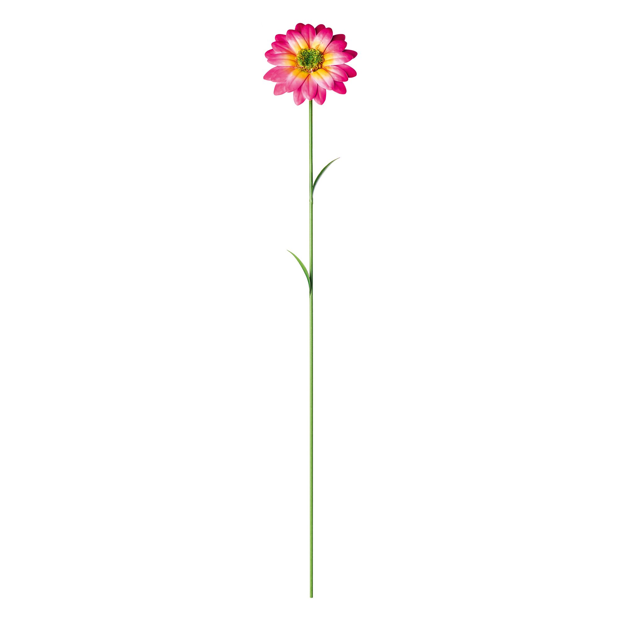 The Outdoor Living Company Pink/White Gerbera Metal Garden stake (L)0.64m (W)10mm