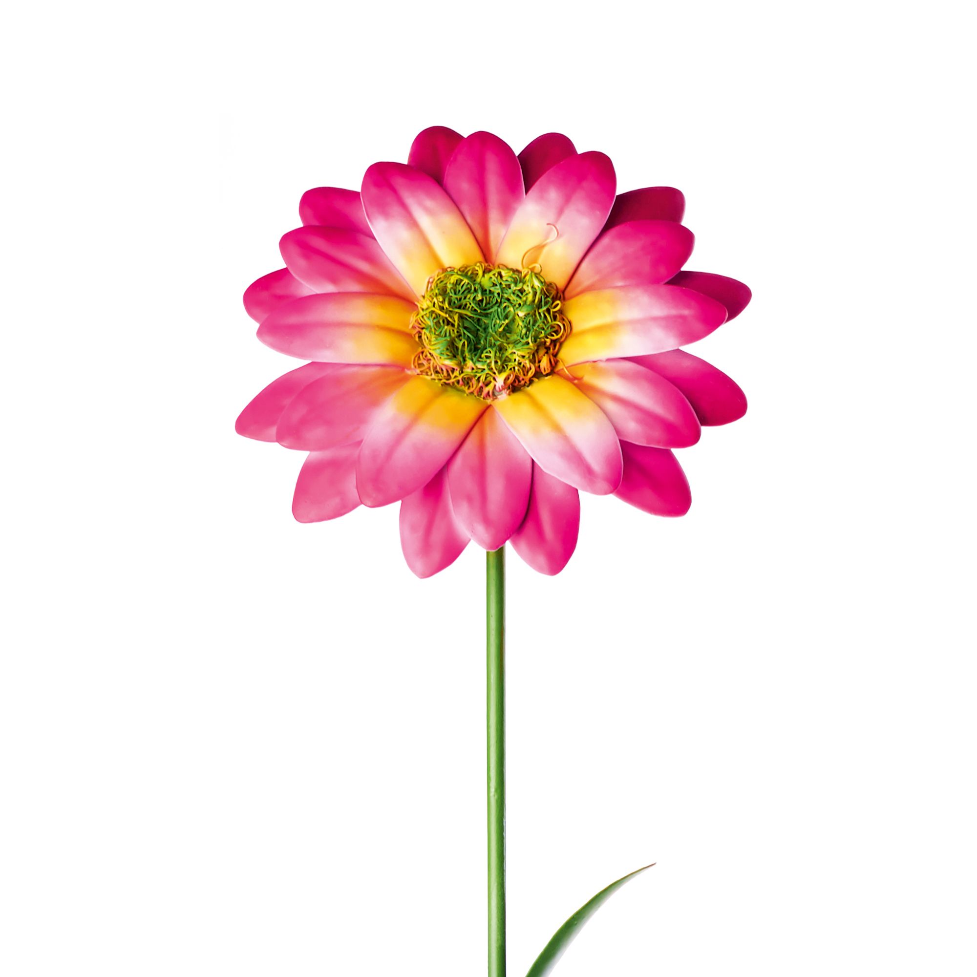 The Outdoor Living Company Pink/White Gerbera Metal Garden stake (L)0.64m (W)10mm