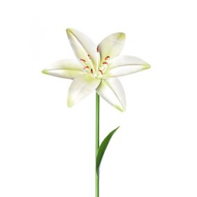 The Outdoor Living Company White Lily Garden stake (L)0.64m (W)10mm