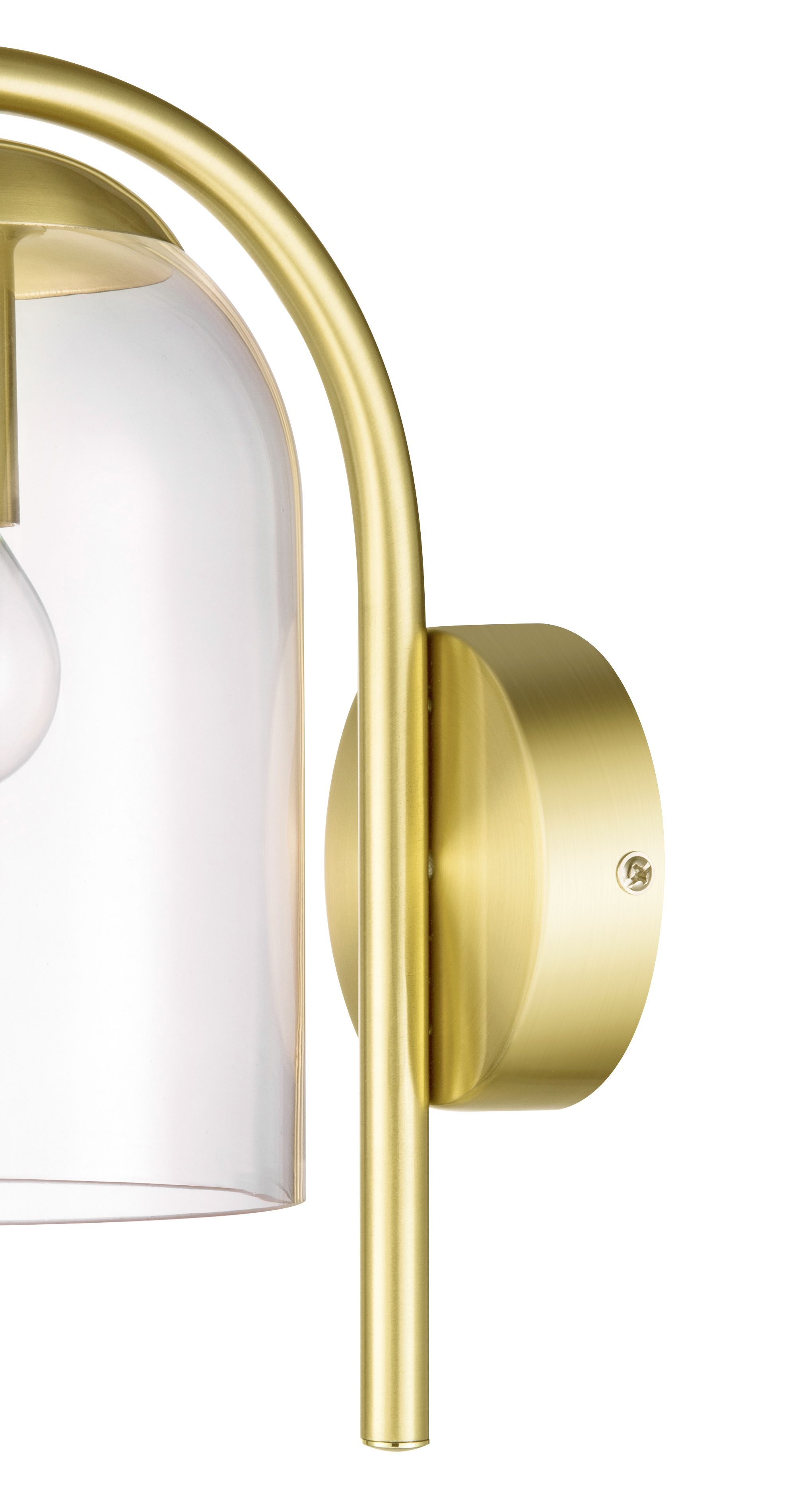 Thestias Satin Brass effect Wired Wall light