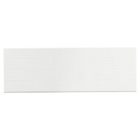 Thick line White Gloss Plain Ceramic Wall Tile Sample