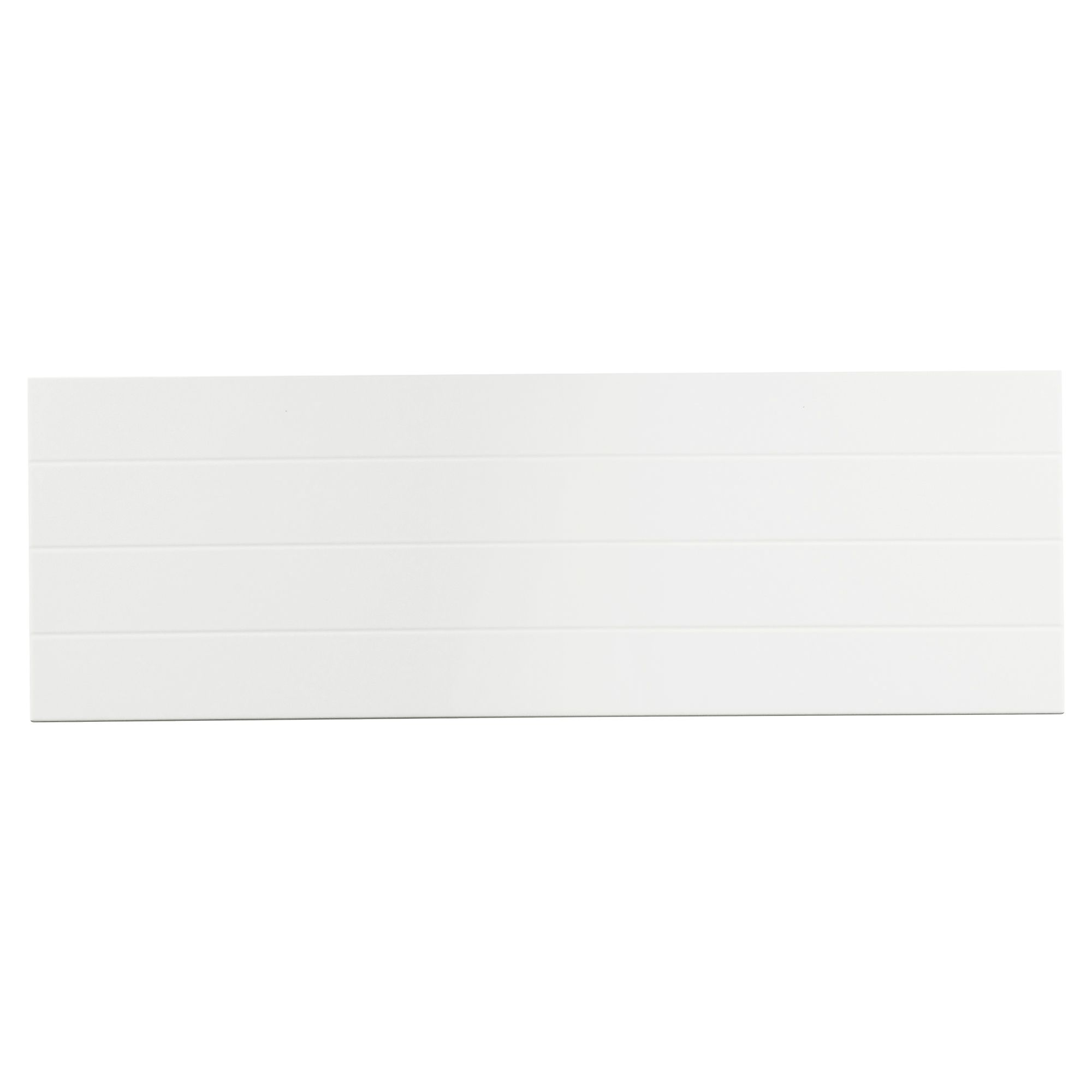 Thick line White Gloss Plain Ceramic Wall Tile Sample | DIY at B&Q