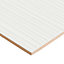 Thin line White Matt Ceramic Wall Tile Sample