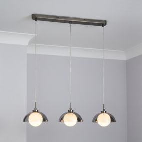 Thisbe Pewter 3 Lamp Pendant ceiling light, (Dia)698mm