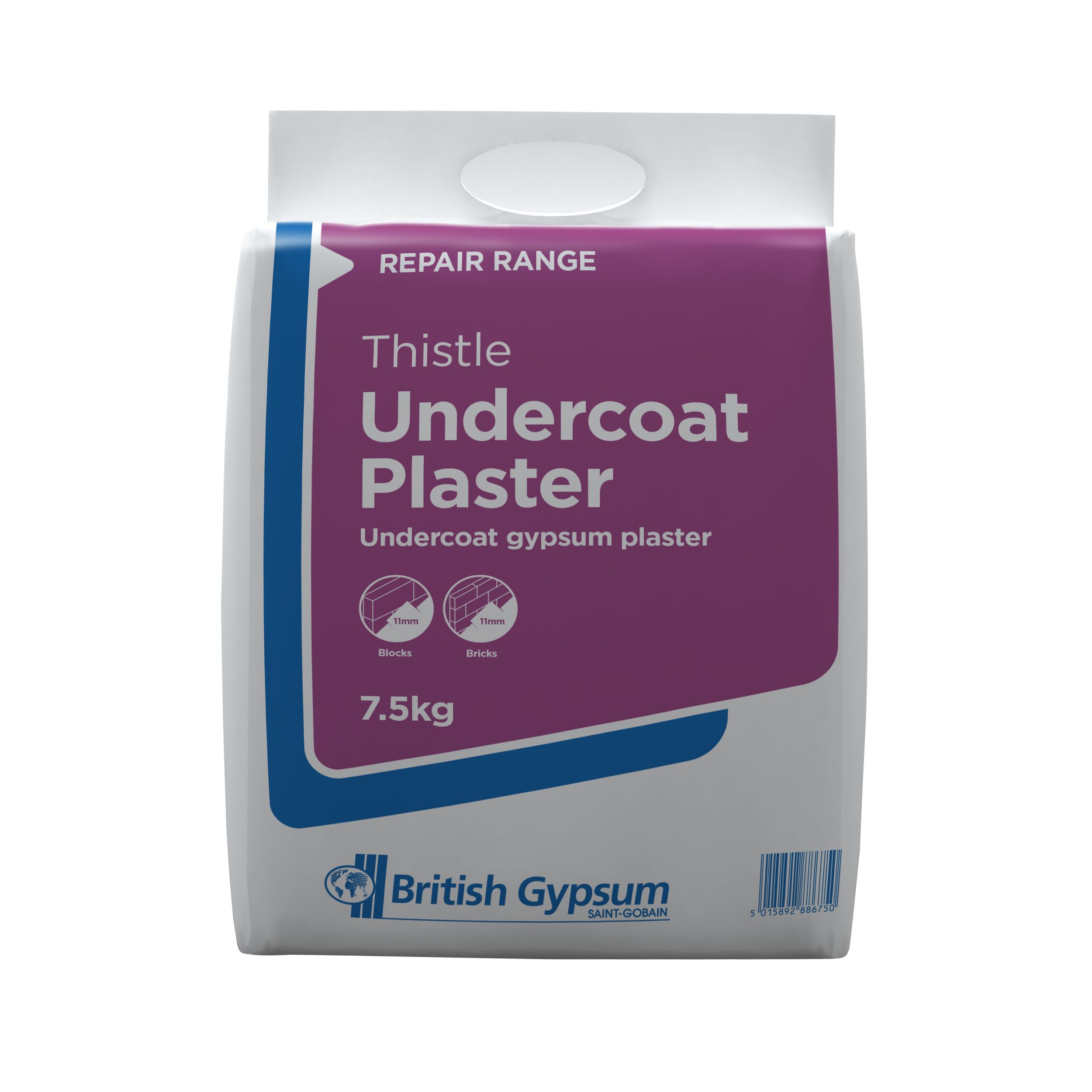 Product image for Thistle Undercoat plaster, 7.5kg Bag