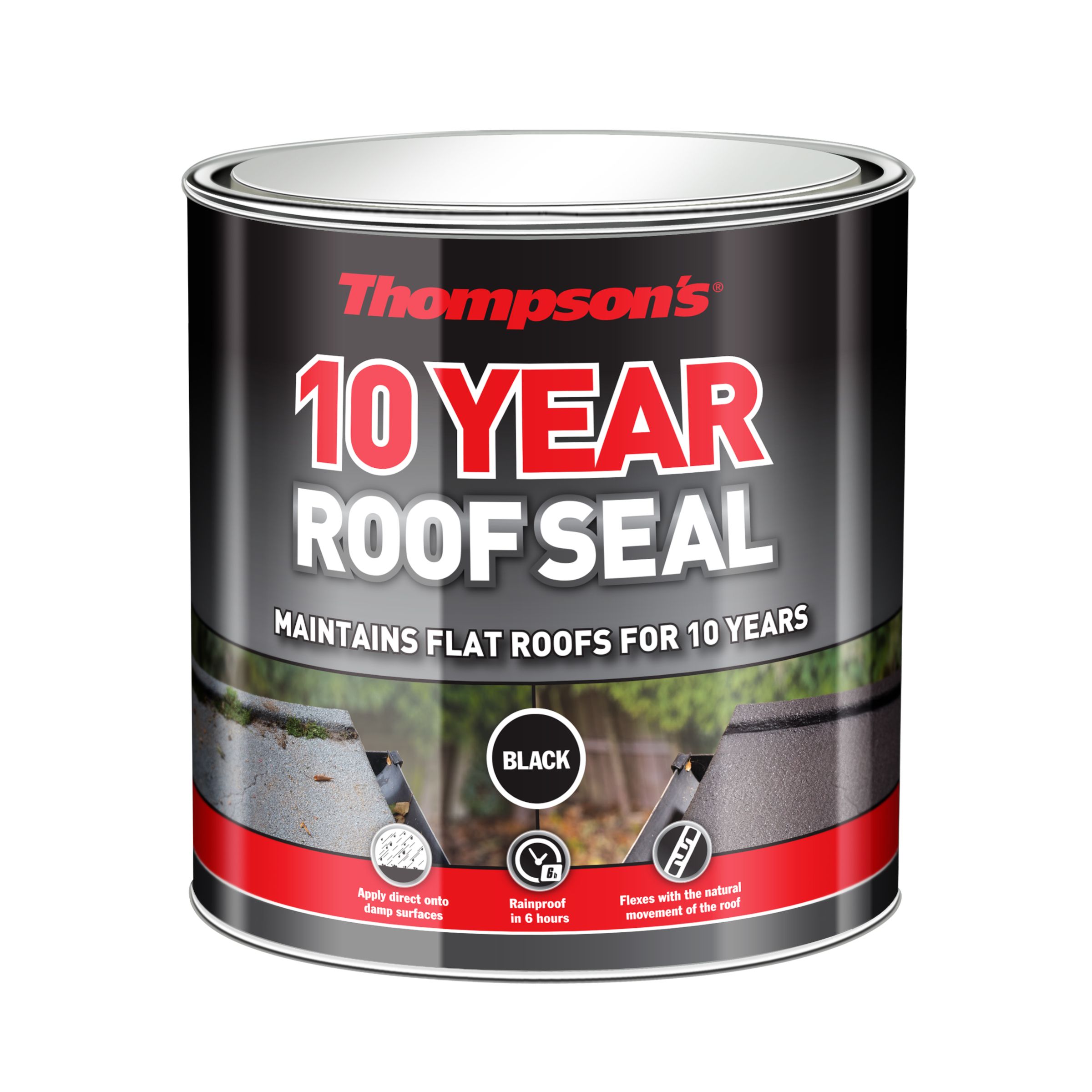 Thompsons Black Roof sealant, 4L DIY at B&Q