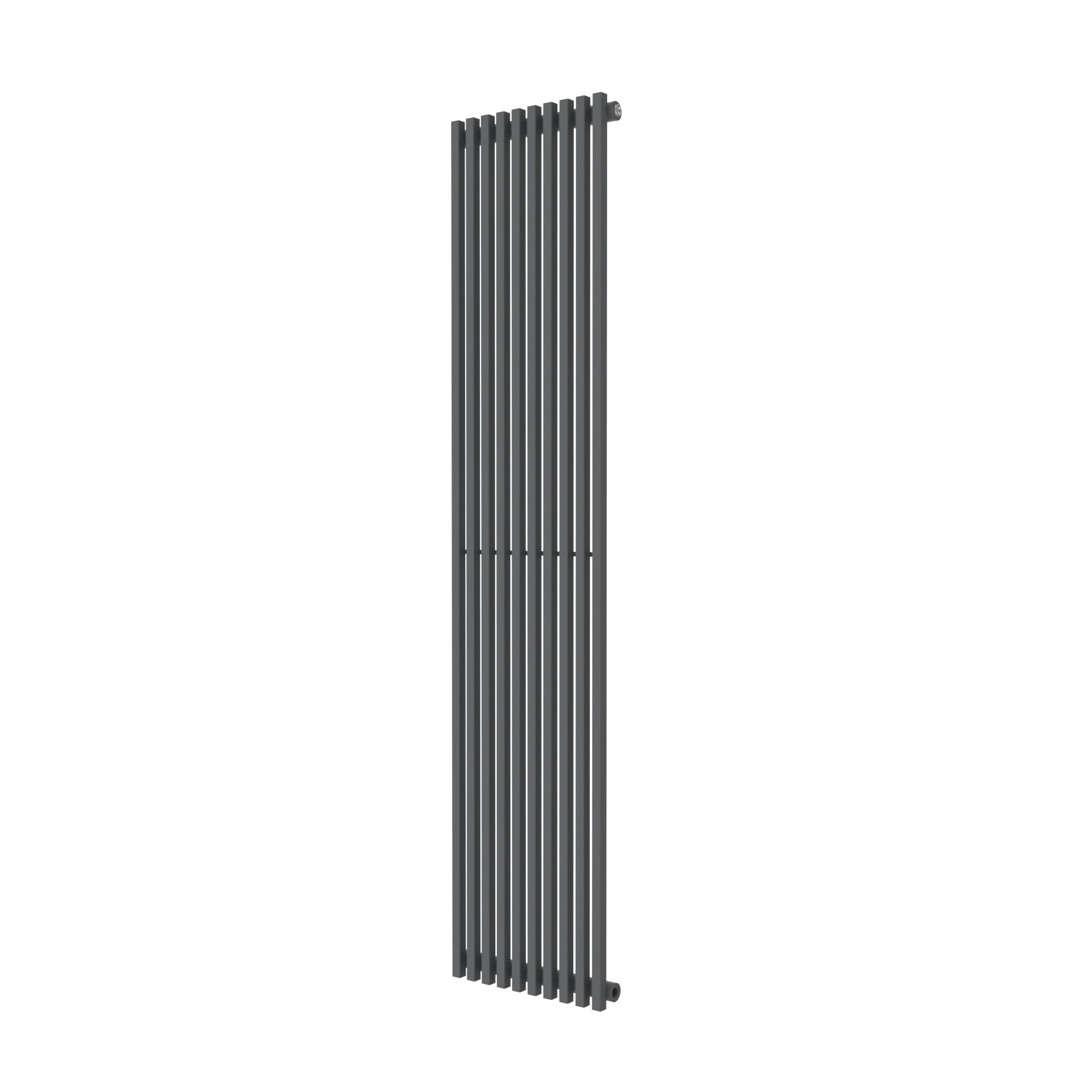 Thorpe Anthracite Vertical Designer Radiator, (W)400mm x (H)1800mm