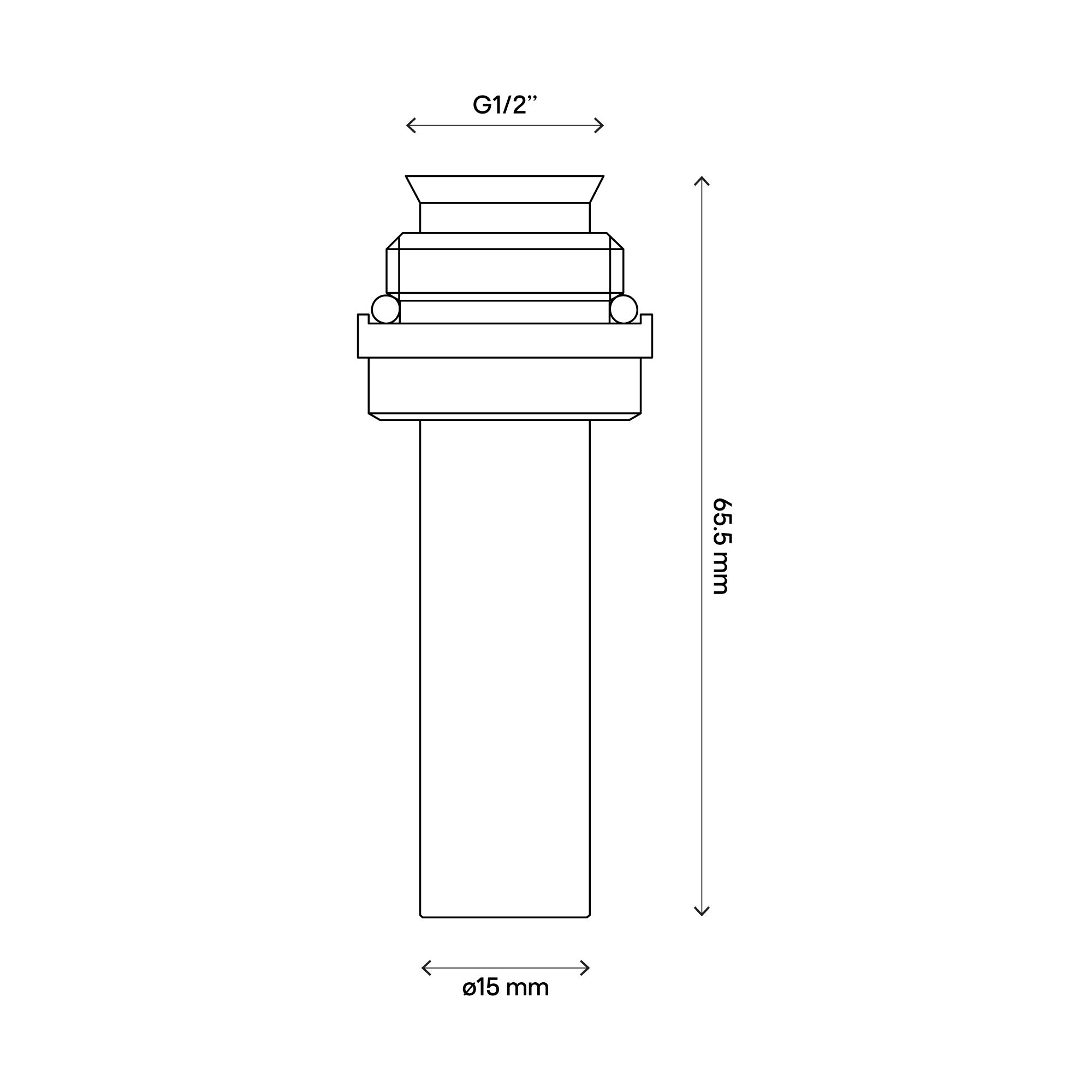 Threaded Valve tail 15mm