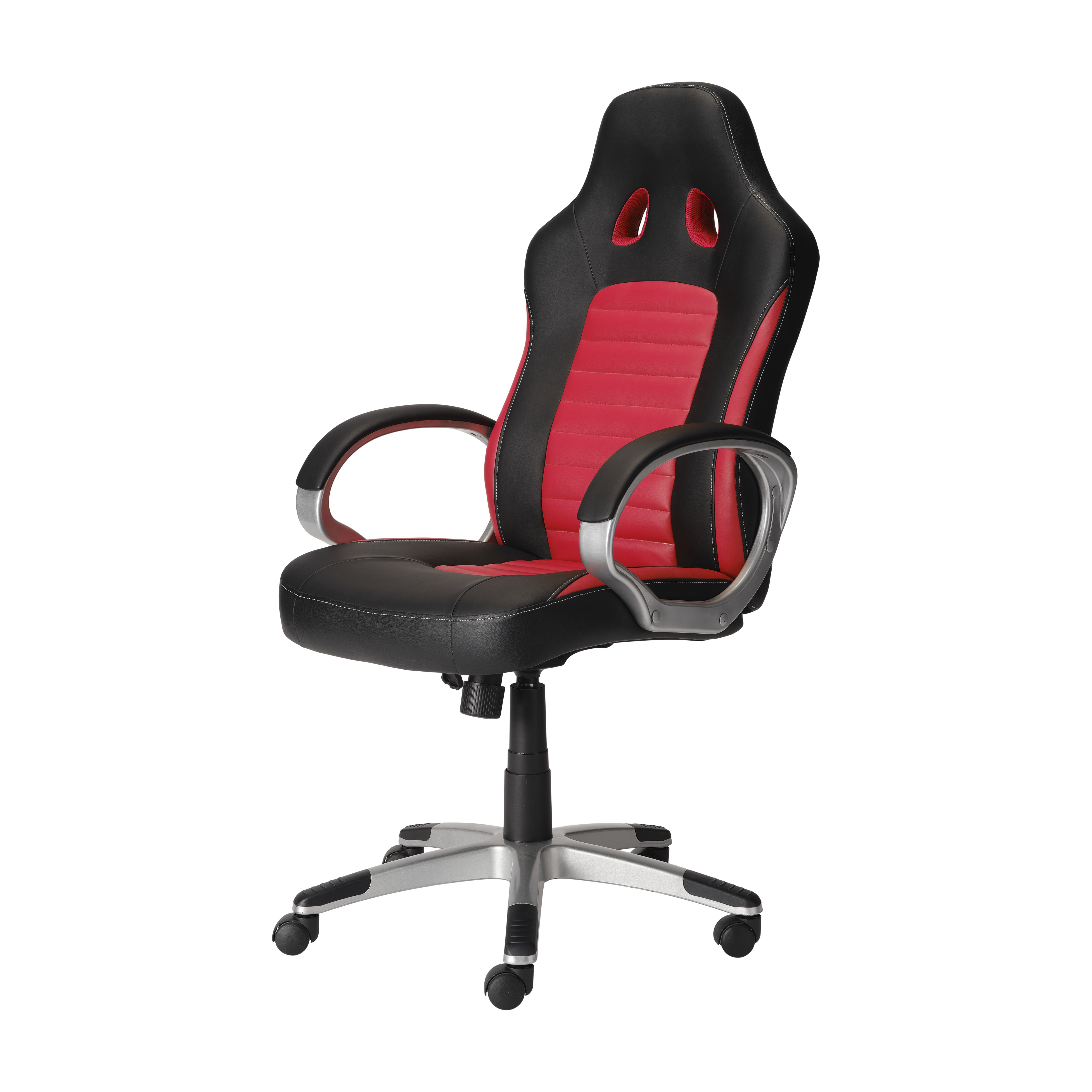 Thunya Black red Gaming Office chair H 1280mm W 660mm D 670mm