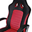 Thunya Black & red Gaming Office chair (H)1280mm (W)660mm (D)670mm