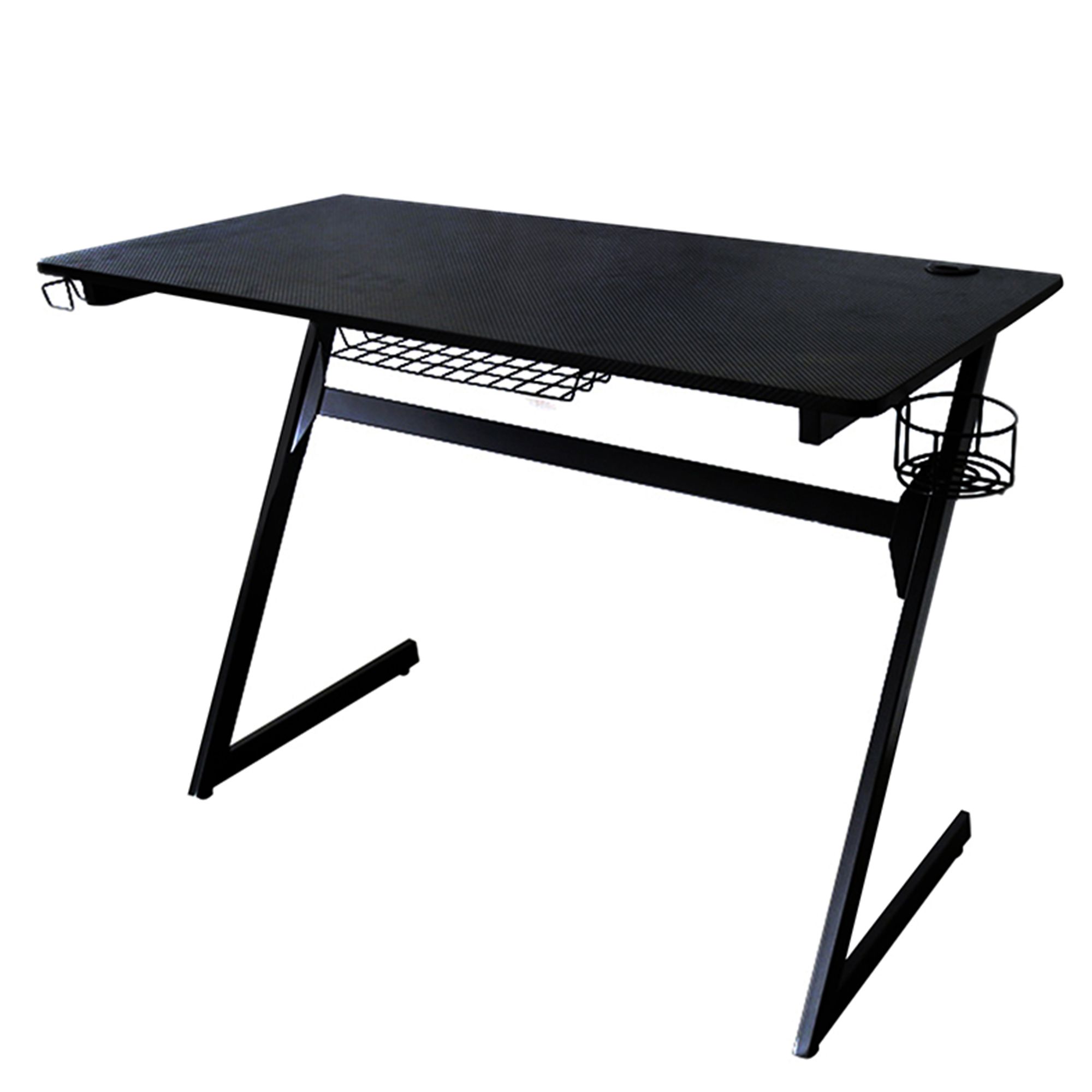 Thunya Matt black Gaming desk (H)75cm (W)127cm (D)50.5cm