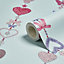 Tiffany Duck egg Hearts & bows Glitter effect Wallpaper
