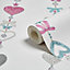 Tiffany White Hearts & bows Glitter effect Wallpaper