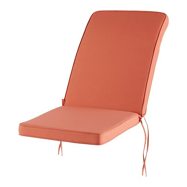 Tiga Plain Colour Mango Red High Back Seat Cushion L 94cm X W 40cm Diy At B Q - B Q Outdoor Furniture Cushions