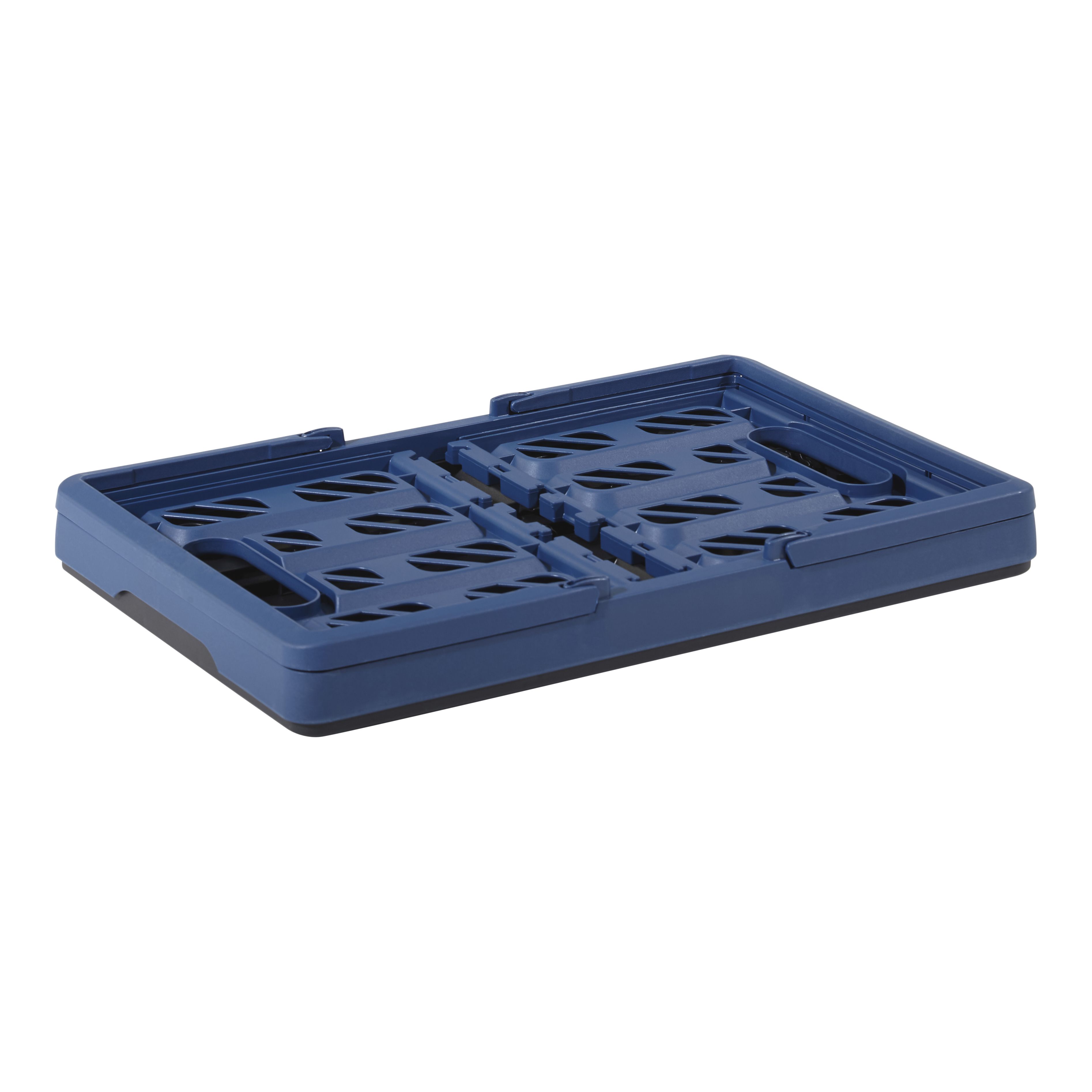 Tilian Blue 25L Plastic Stackable Foldable Storage crate