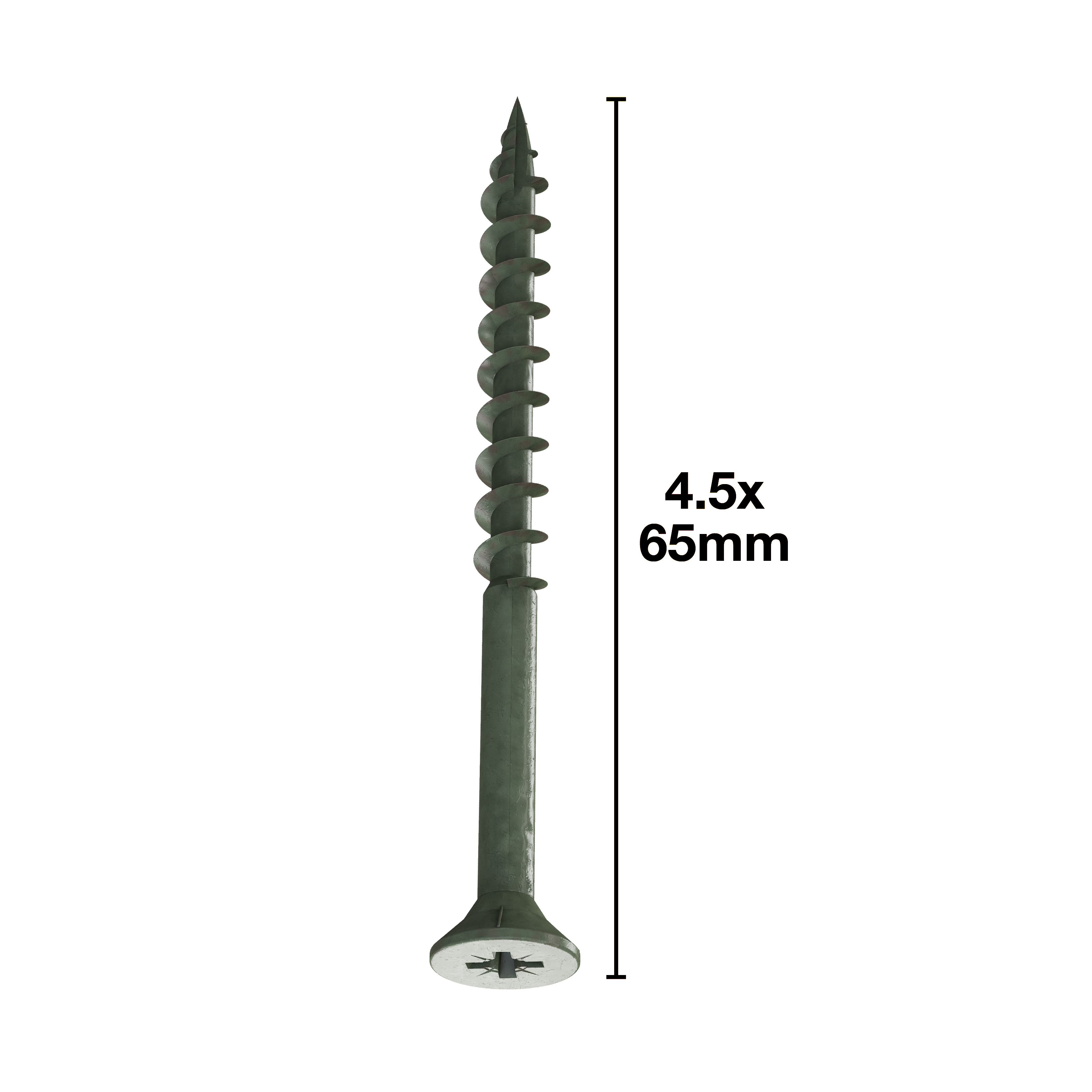 Timbadeck PZ Double-countersunk Carbon steel Decking Screw (Dia)4.5mm (L)65mm, Pack of 100