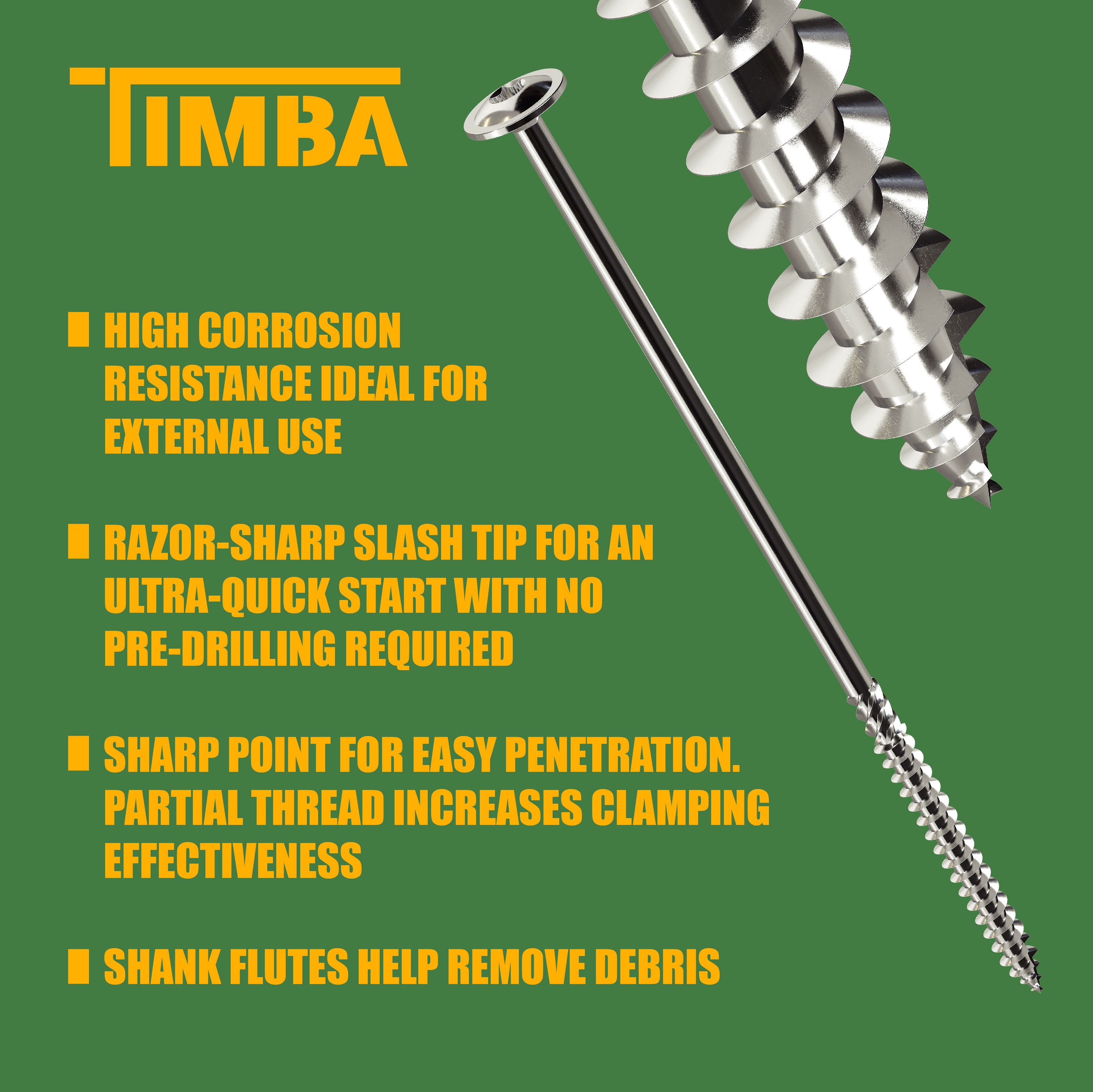 TimbaScrew Screw (Dia)6.7mm (L)100mm, Pack of 50