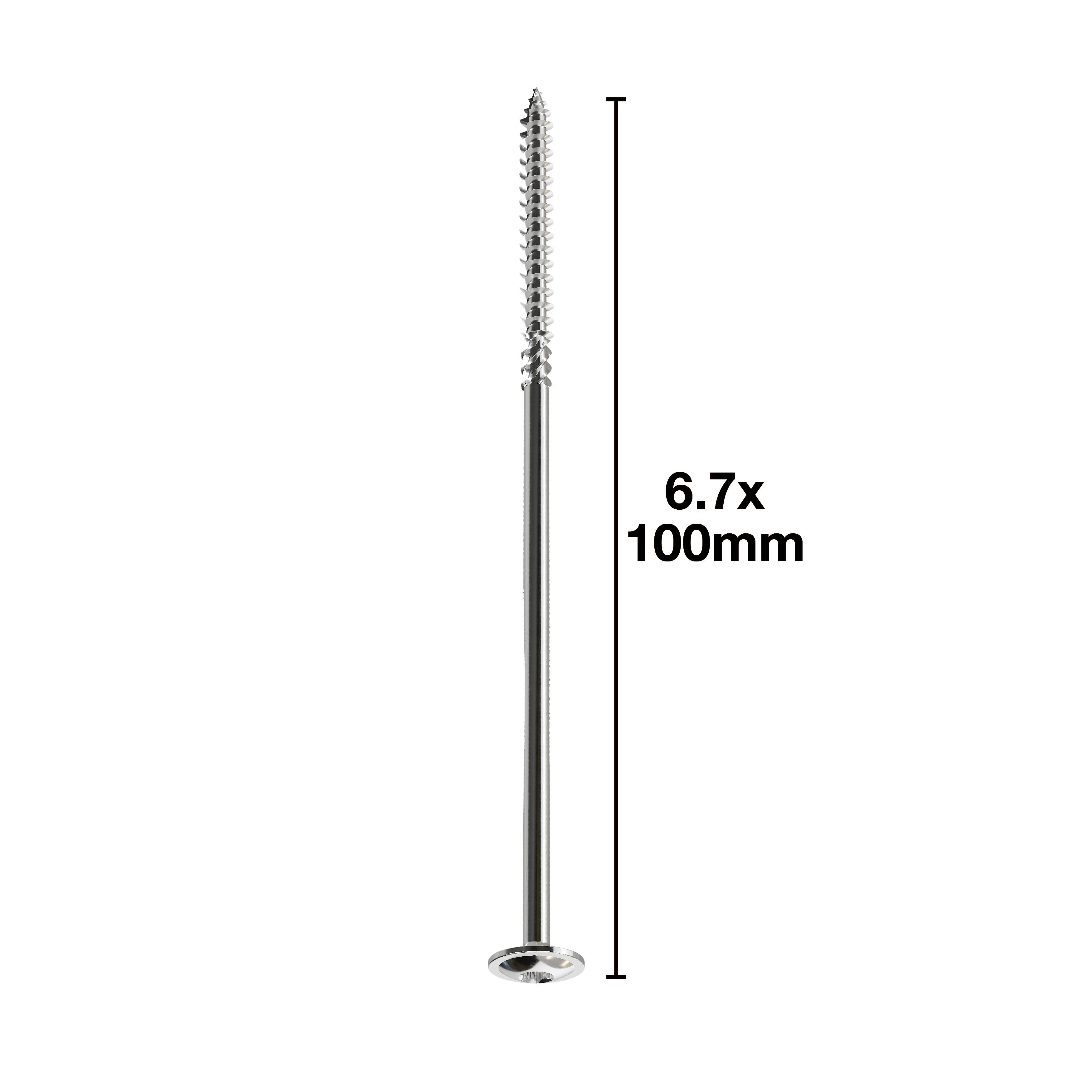 TimbaScrew Screw (Dia)6.7mm (L)100mm, Pack of 50