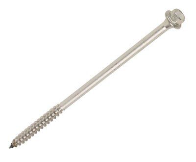 Timco Hex Flange Steel Screw (Dia)6.7mm (L)150mm, Pack of 25