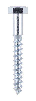 Timco Hex Zinc-plated Coach screw (Dia)10mm (L)160mm, Pack of 25