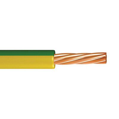 Time 10mm² Green & yellow Conduit wiring cable, 10m