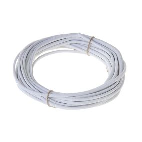 Time 2192Y White 2 core Cable 0.75mm² x 10m